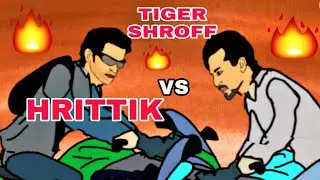 War Bike Action sequel | HRITHIK VS TIGER SHROFF | WAR | BIKE ACTION SCENE | 2D ANIMATION