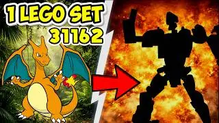 Tutorial: Transformer Charizard (Pokemon anime) Dragon using LEGO Creator 31162 Cute Bunny