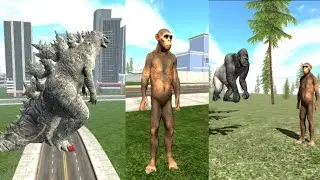 Monkey Man Vs Godzilla New Update | 🔥 Godzilla Vs Franklin Fighting | Indian Bikes Driving 3D