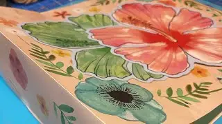 Flower Journal Cover-Made From A Dollar Tree Gift Bag! #handmadebooks #dollartreegiftbags #repurpose