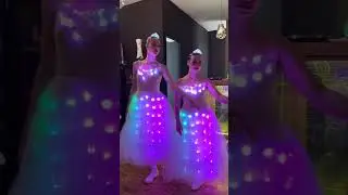 LED Ballerinas Walking Act for Esthemat company, Restaurant Soho, Prague