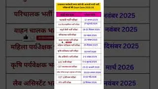 RSMSSB & RPSC Exam Calendar 2025| New vacancy 2025 exam date | Exam calendar 2025 |