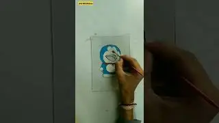 #Doraemon glass #painting watercolor #drawing trending #shortsvideo🎥viral #satisfying #consistency