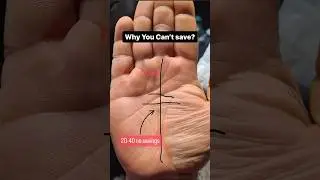Why you can&rsquo;t save money? | money line fate line in hand #palmistry