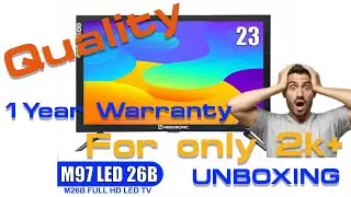 UNBOXING 23 INCH MEGASONIC M97-LED26B LED TV (CHEAP WITH GOOD QUALITY)