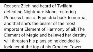 Main reason for Zilch trapping Twilight in his Crooked Tower in Numberland for the film's main arc