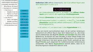 Allgemeine affine Räume