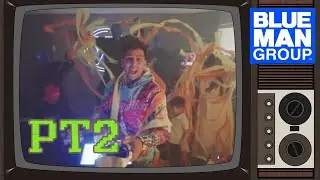 Blue Man Group x @KhanFlicks 💥 Retro Commercial #Shorts | Robot Battles, Iron Man and VR Goggles