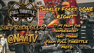 Harley-Davidson Fork Maintenance & Full Service Breakdown | Full Throttle Moto feat Man-E