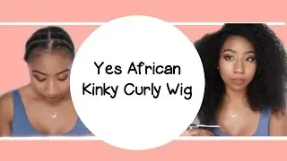 ♡ Kinky Curly Lace Front Wig from ComingBuy.com| Put My Wig On With Me ♡