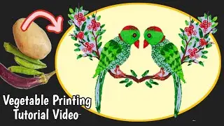 Vegetable Printing. How to do Vegetable Printing. School Craft Project. #vegetablePrinting #ckArtdgn