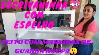 COMO FAZER UMA PENTEADEIRA COM MADEIRAS DE GUARDA ROUPAS 😲😲