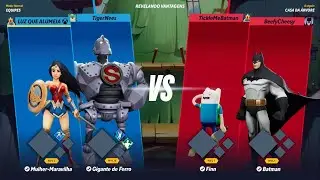 2v2 MultiVersus Gameplay - Batman, Wonder Woman, Finn and Iron Giant (Full Fight)