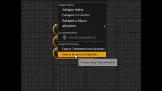 UE4 create blueprint array from selected nodes