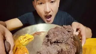 Eating kodo ko dhido , local kukhurako masu 🍗😋🤤. #food #delicious #yummy #chicken #love #mukbang 