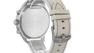 Timex Men's T2P382 Intelligent Quartz Fly Back Chronograph Beige Leather Strap Watch