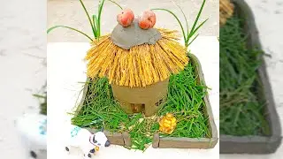 Diy Make Mini Hut With NaturalClay || Mitti House Making Easy.