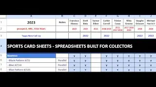 HOF / 3000 HIT & 500  HR CLUB Checklist & Collection Tracker Spreadsheet