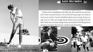 Kathy Whitworth Driver Swing with 'Words of Wisdom