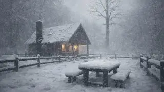Tranquil Blizzard Sound for Sleeping at an Old House | Icy Winds & Whistling Snow | ASMR White Noise