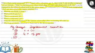 When a black metal compound \( X O \) is heated with a colourless g...