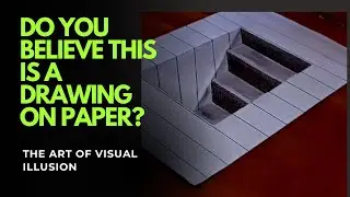 Do You Believe This Is a 3D Staircase Drawing on Paper?