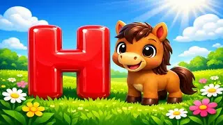 Изучение алфавита &ndash; H &ndash; это лошадь | Алфавитная рифма для детей | Веселый мультфильм