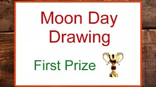 How to draw moon day for competition | Moon day drawing beginners