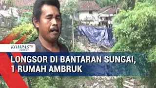Longsor Terjang Jember, Rumah Nenek 80 Tahun Ambruk ke Sungai