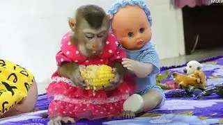 Baby Monkey Mori And Baby Toy So Sweet