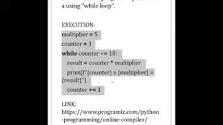 DIY : Program to print table a using 