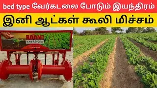 bed type வேர்க்கடலை போடும் இயந்திரம்  Peanut | groundnut harvester machine |kadiri 1812