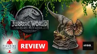 Review Statue Iron studios Jurassic World Dilophosaurus 1/10