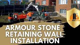Armour Stone Retaining Wall Installation TimeLapse