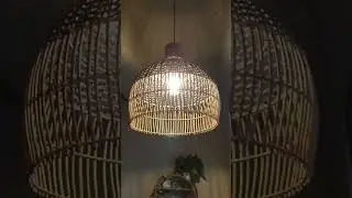 Beautiful Bamboo Lamp Shade, Woven Bamboo Pendant Light Livingroom Lamp, Kitchen Light