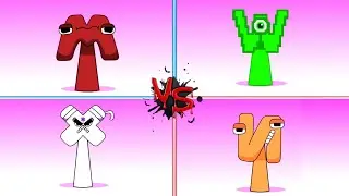 My Sprunki OC: M N W X from Alphabet Lore (AZ) Tiles Hop Music Games