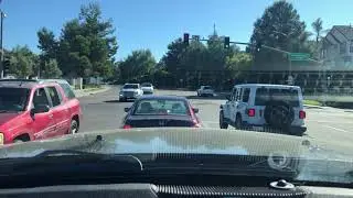 Leaving Work - Driving and Listening to Music.