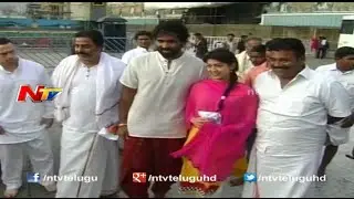 Hero Vishnu and Actress Pranitha Visits Tirupati