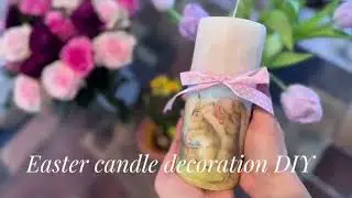 How to make Easter candle decoration DIY