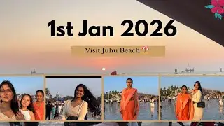 First January 2026 at Juhu Beach 🏖️/ New Year Crowd & Vibes 😍🎥✨