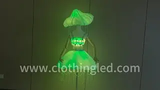 Led-lit glowing jellyfish costume