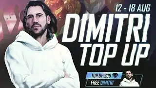 FREE FIRE NEW EVENT || DIMITRI CARECTER TOP UP FROM 12 AUGUST |||