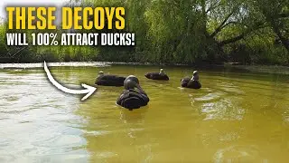 Ducks WILL See These Decoys on the Water! (Avian-X Fully Flocked Topflight Black Ducks)