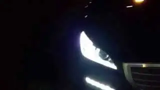 2015 hyundai genesis with custom lights at night
