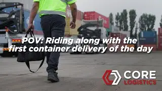 Core Logistics - POV Container Transport Driver At Work