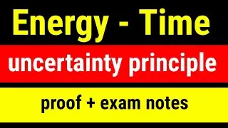 energy time uncertainty principle || bindas physics