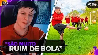 ARUAN REAGE: DESAFIO DE BOLA NO TRAVESSÃO MAIS DIFICIL DE TODOS ! (RENATO GARCIA) - Cortes do Aruan