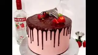 Chocolate Strawberry Martini Cake