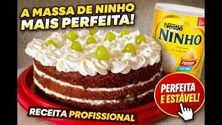 A Massa de Ninho MAIS PERFEITA que Já Fiz | Bolo Profissional
