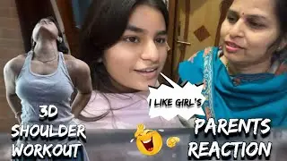 Parents Reaction🥹|3D Shoulder Workout👊🏻